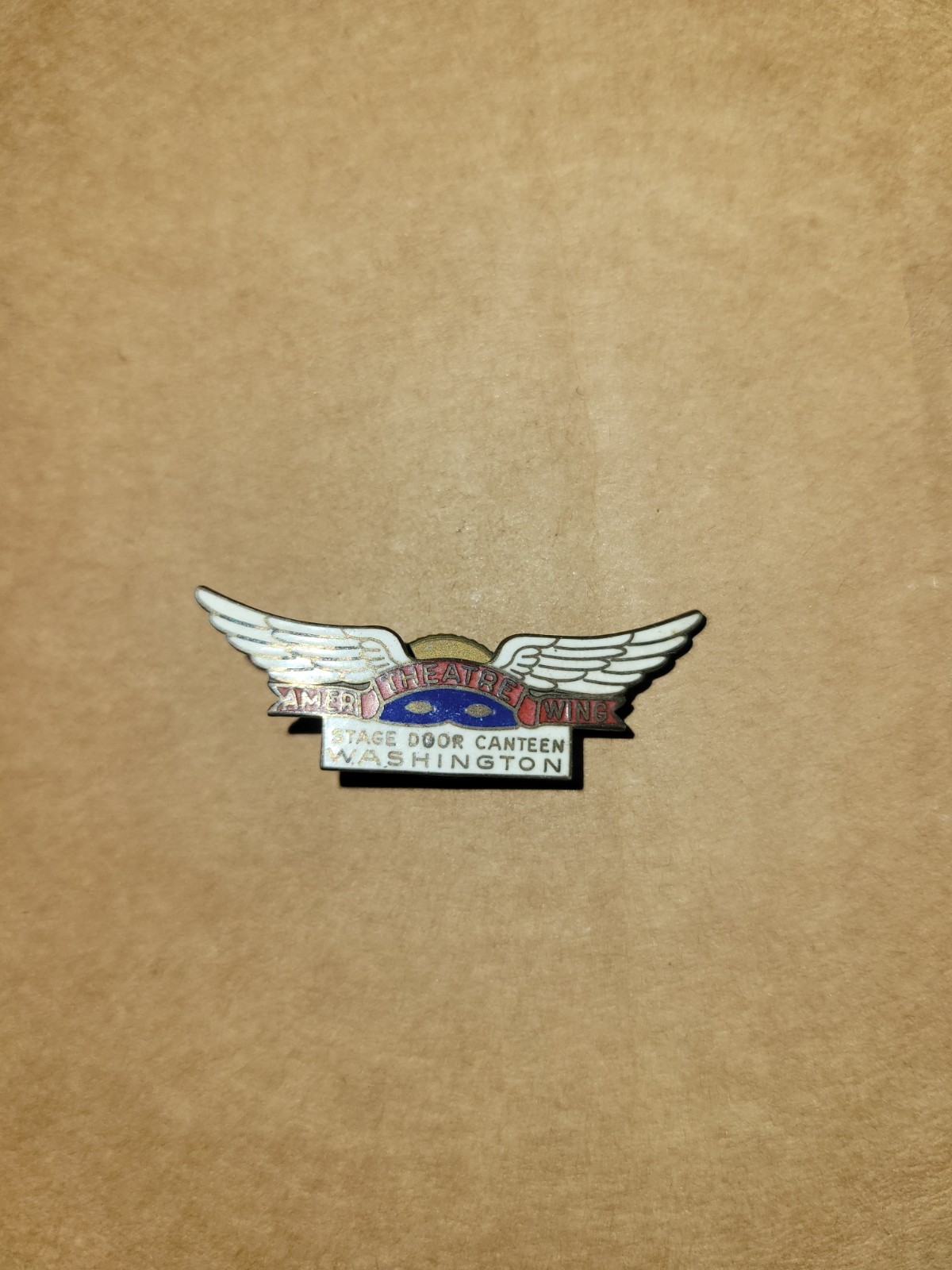 WWII WW2 American Theatre Wing Stage Door Canteen Washington Theater Pin