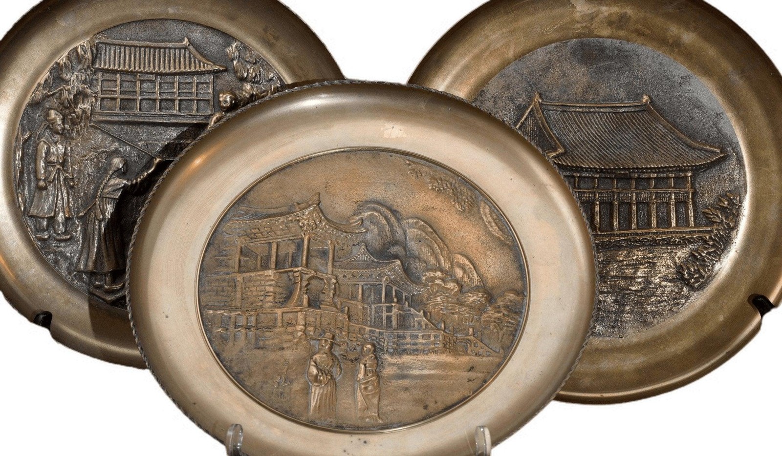 Mid Century Korean Brass wall plates