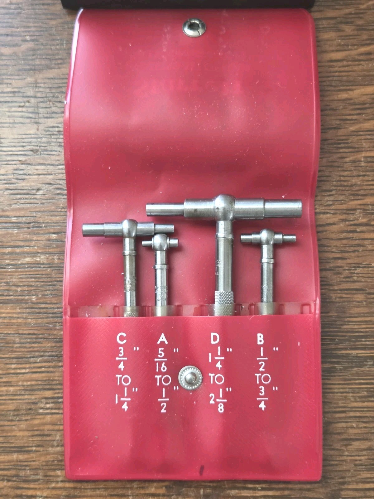 Starrett No. S579G Set of Four Telescoping Gages w/Pouch Machinist Tools USA 