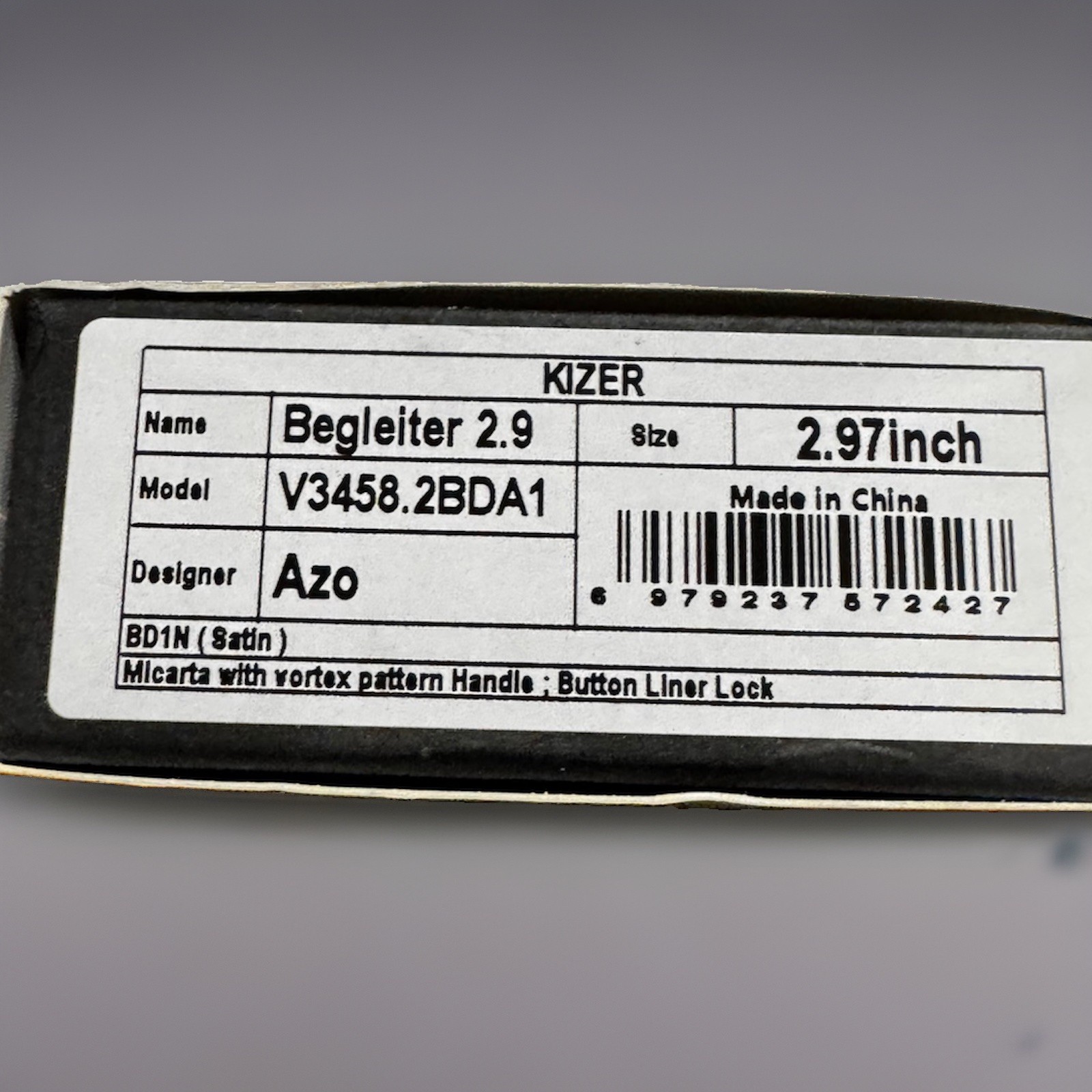 Kizer Begleiter 2.9 Folding Pocket Knife BD1N Blade micarta Handle V3458.2BDA1
