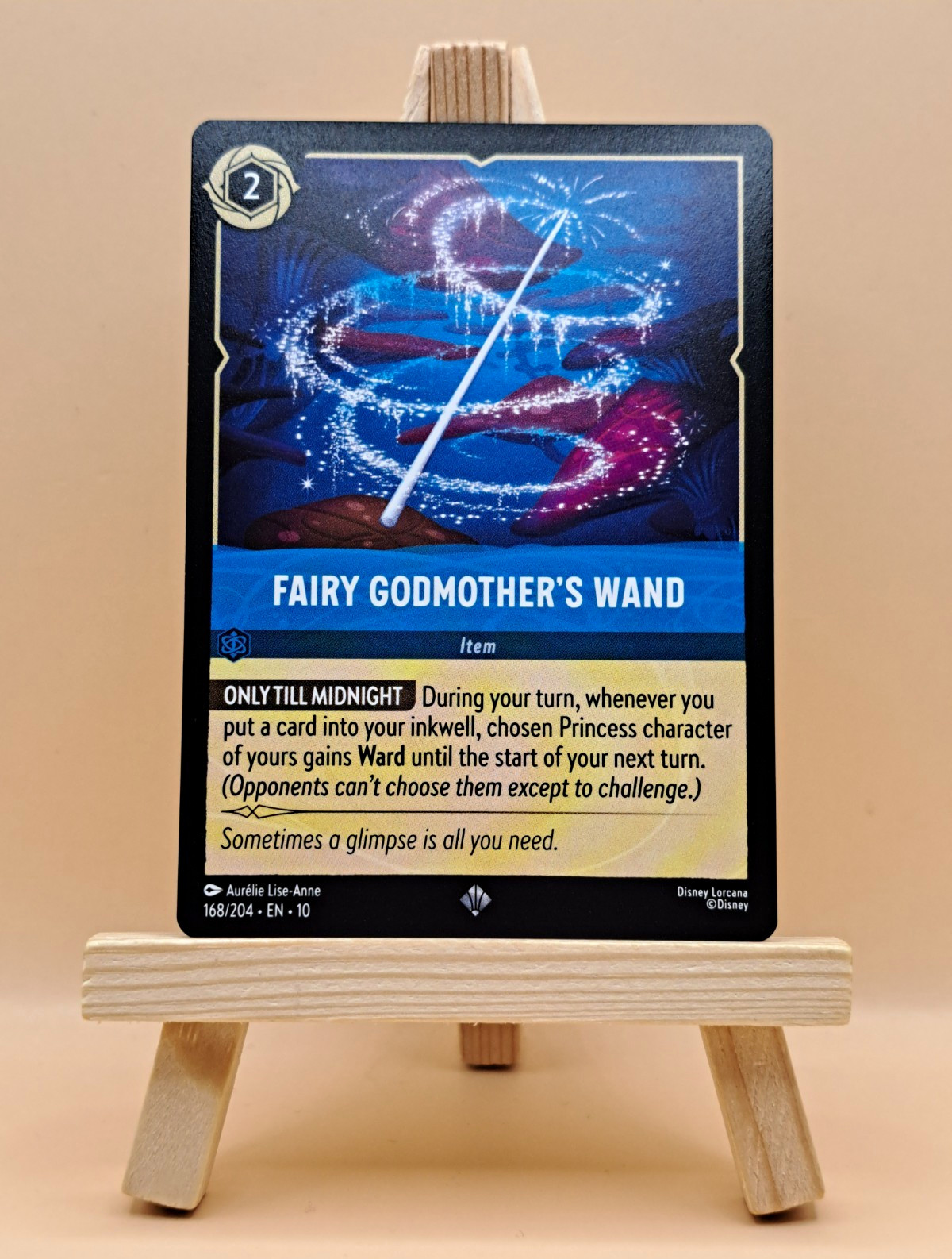 Fairy Godmother\'s Wand 168/204 Super Rare Whispers in the Well Disney Lorcana NM