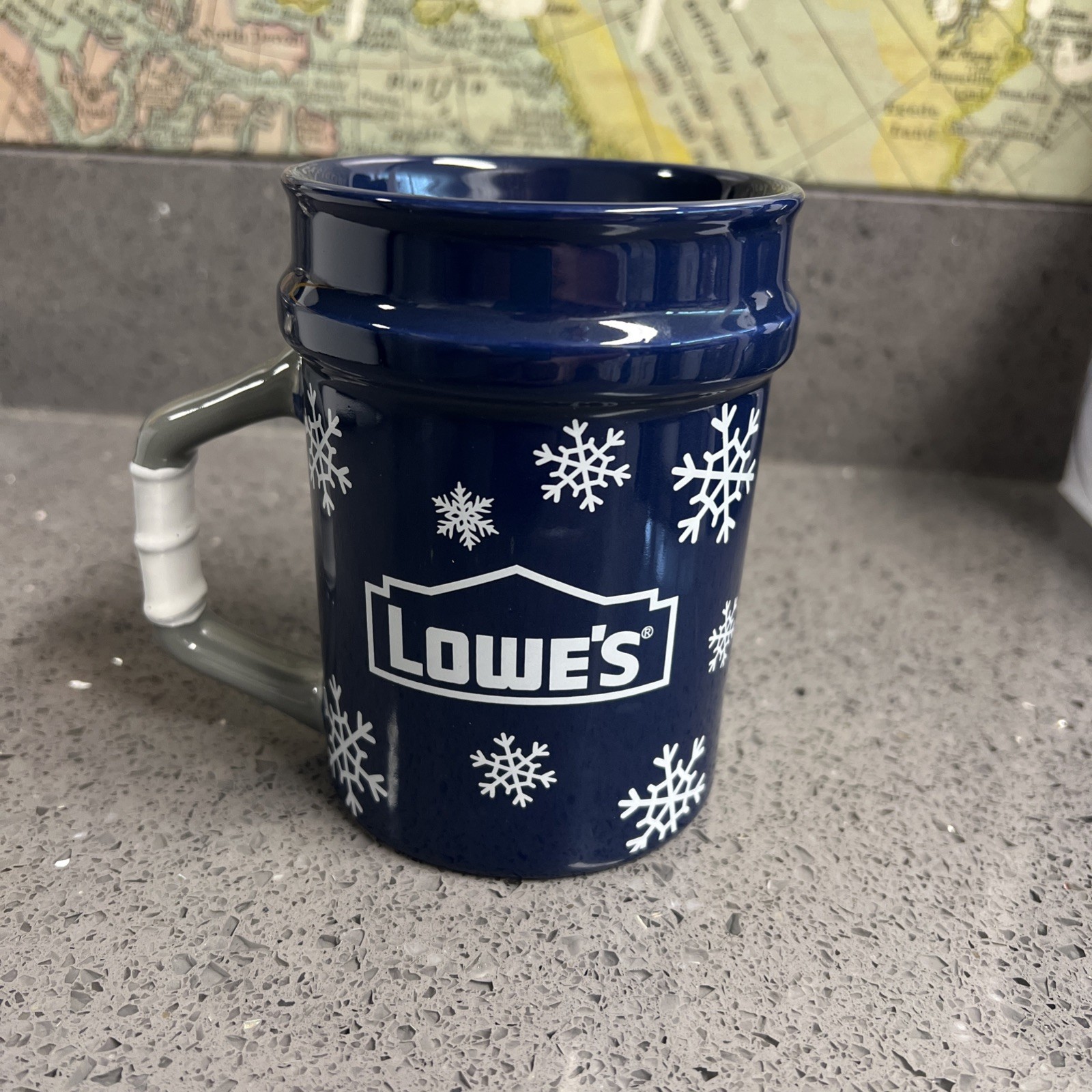 Lowes 15 Oz. Ceramic Coffee Mug Blue Bucket Design