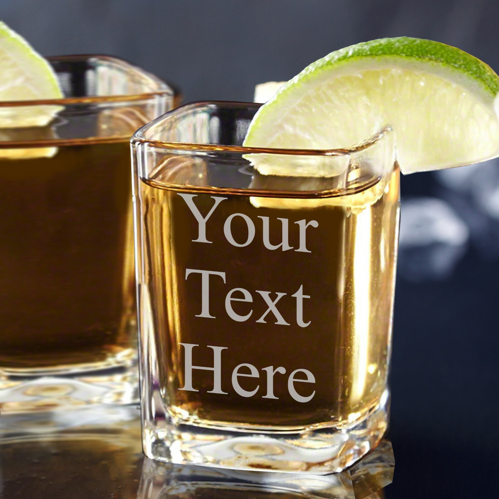 Custom Personalized 2 oz Square Shot Glass