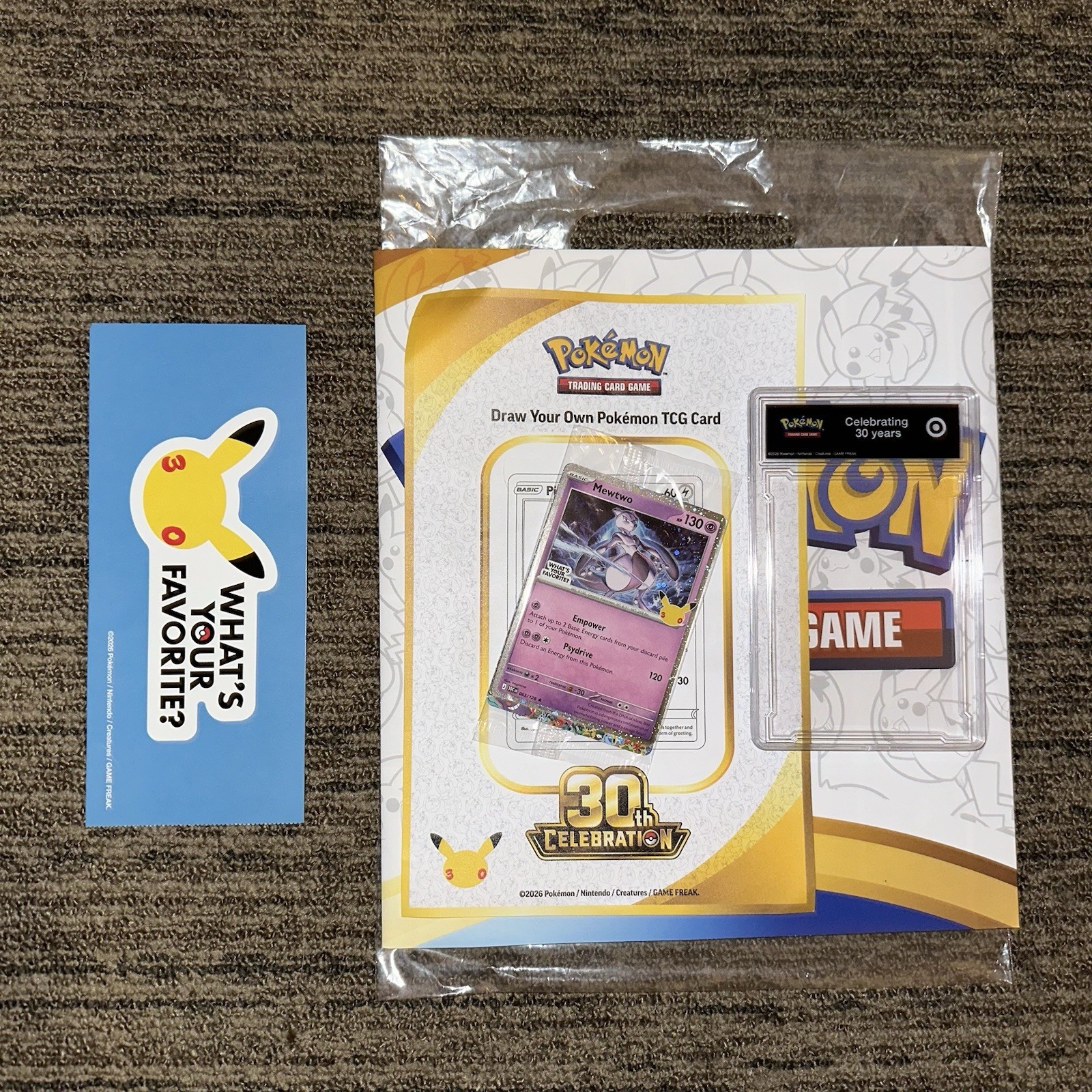 Target Pokemon Mewtwo Promo Bundle 30th Anniversary Family Event  (Sealed)